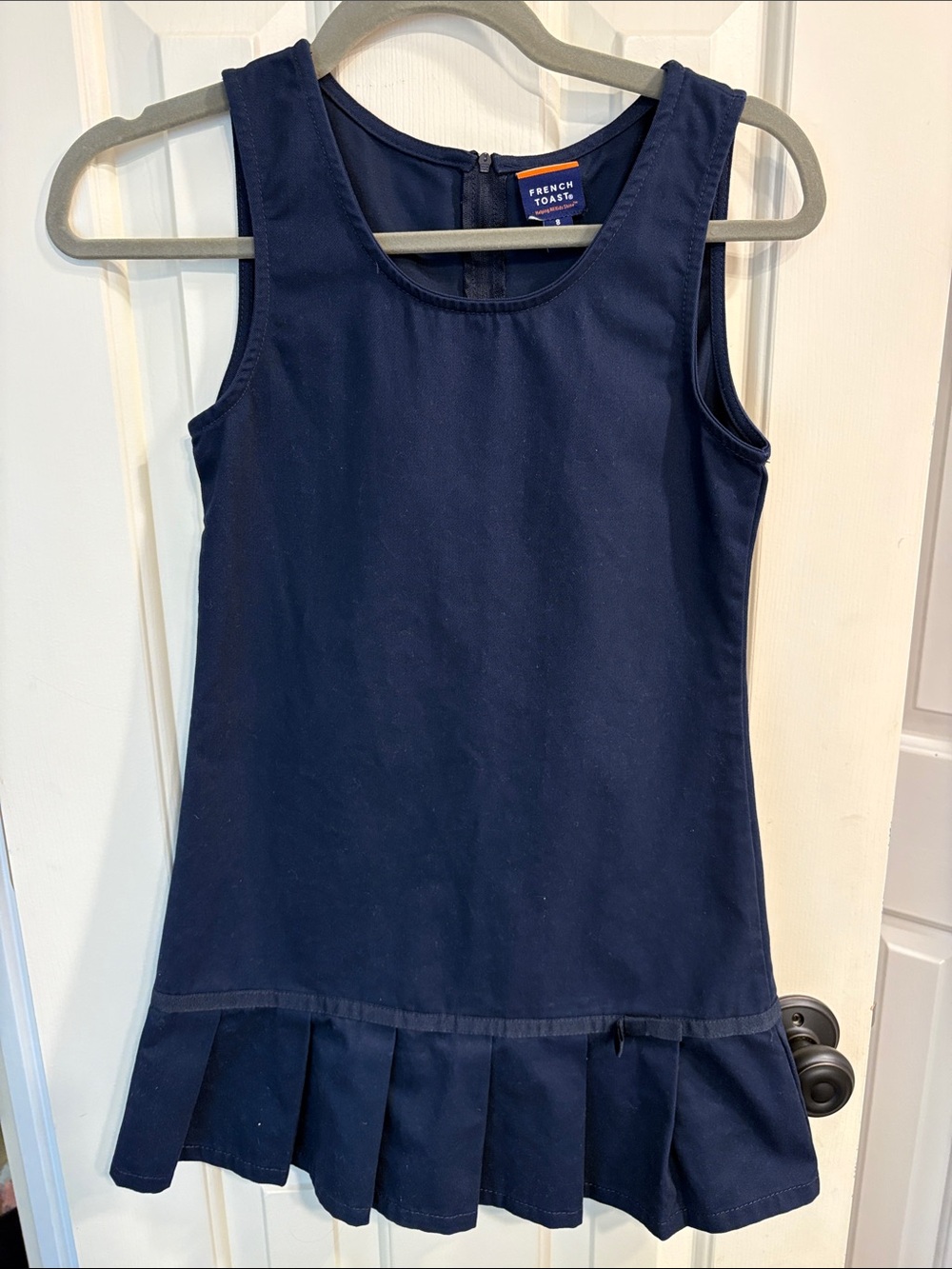 French Toast Navy Pleated Hem Uniform Dress - NEVER WORN - size 8